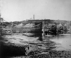 1853 будівництво ланцюгового мосту